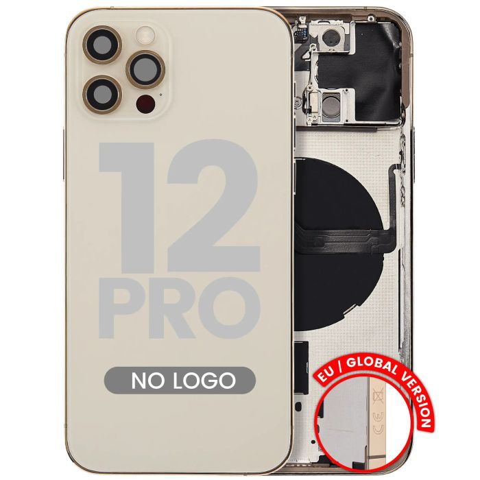 Rückgehäuse mit Kleinteilen für iPhone 12 Pro (Aftermarket Plus) (Gold)