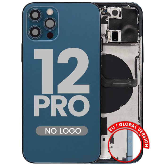 Rückgehäuse mit Kleinteilen für iPhone 12 Pro (Aftermarket Plus) (Pazifikblau)