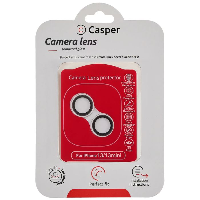 Casper Kameraschutz für iPhone 13/ 13 Mini (Silber) (Transparent)
