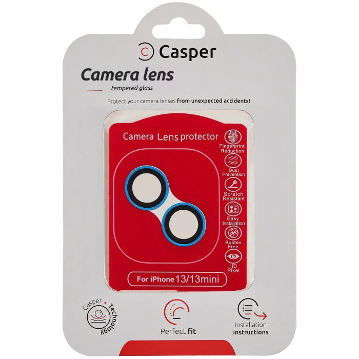 Casper Kameraschutz für iPhone 13/ 13 Mini (Blau) (Transparent)