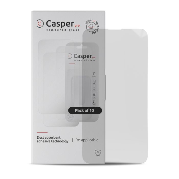 Casper Pro Displayschutzglas für iPhone 13 Mini (10er Pack) (Transparent)
