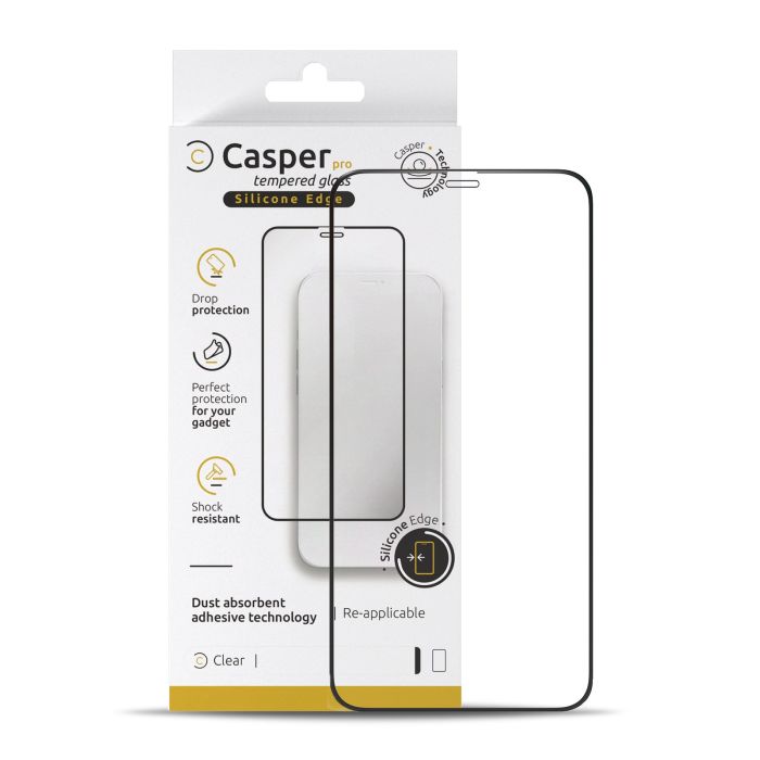 Casper Pro Silikon Displayschutzglas für iPhone 13 Mini (Transparent)