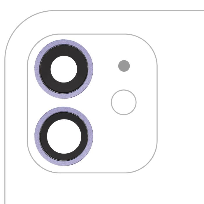 Rückkamera-Linse mit Halterung & Rahmen für iPhone 12/ 12 Mini (Lila)