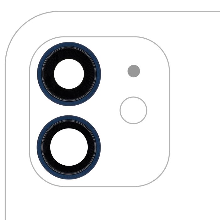 Rückkamera-Linse mit Halterung & Rahmen für iPhone 12/ 12 Mini (Blau) Nr.2