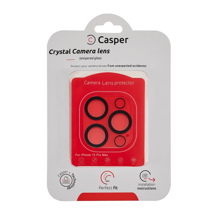 Casper Kameraschutz für iPhone 12 Pro Max (Crystal Full Abdeckung)