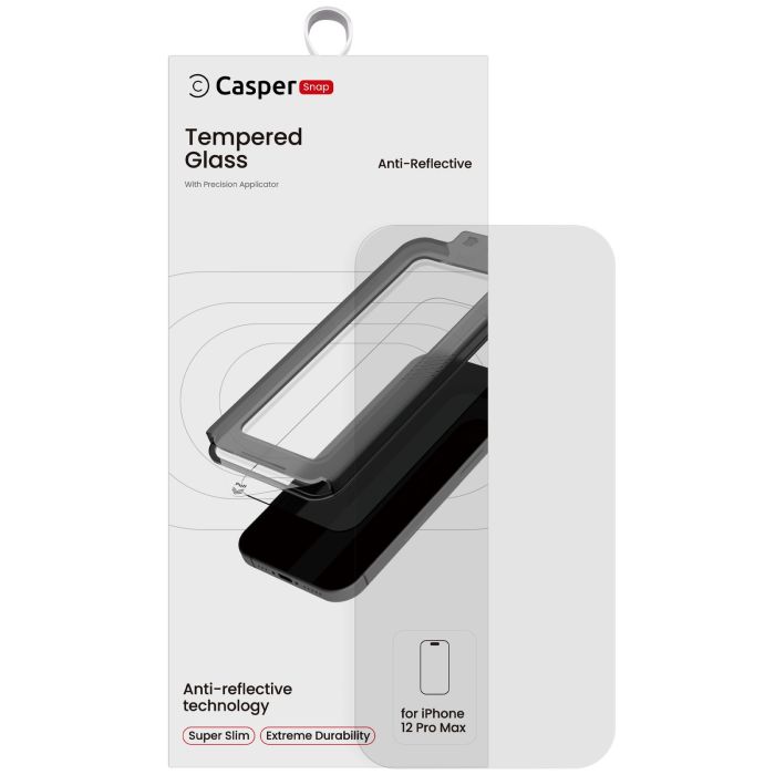 Casper Snap Displayschutzglas für iPhone 12 Pro Max (AR Clear)