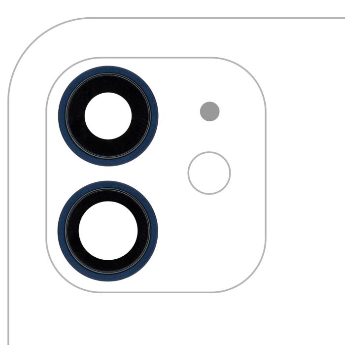 Rückkamera-Linse mit Halterung & Rahmen für iPhone 12/ 12 Mini (Blau) Nr.3