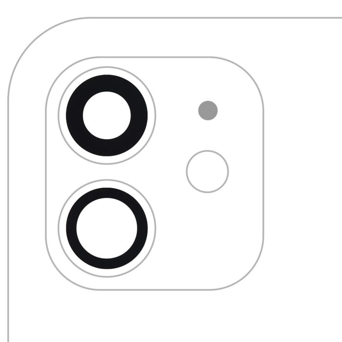 Rückkamera-Linse (nur Glas) mit Kleber für iPhone 12/ 12 Mini (10er Pack)