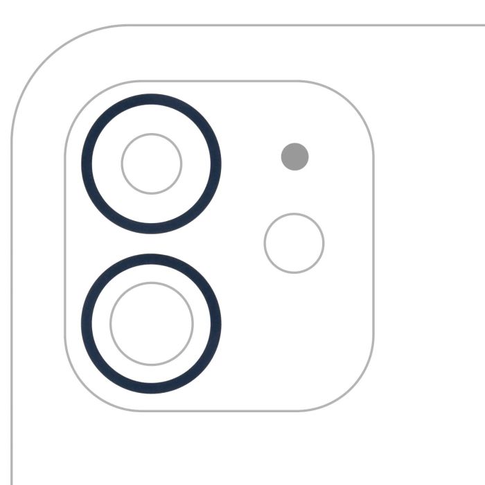 Rückkamera Ring nur für iPhone 12/ 12 Mini (Blau) (2-teiliges Set) (10er Pack)