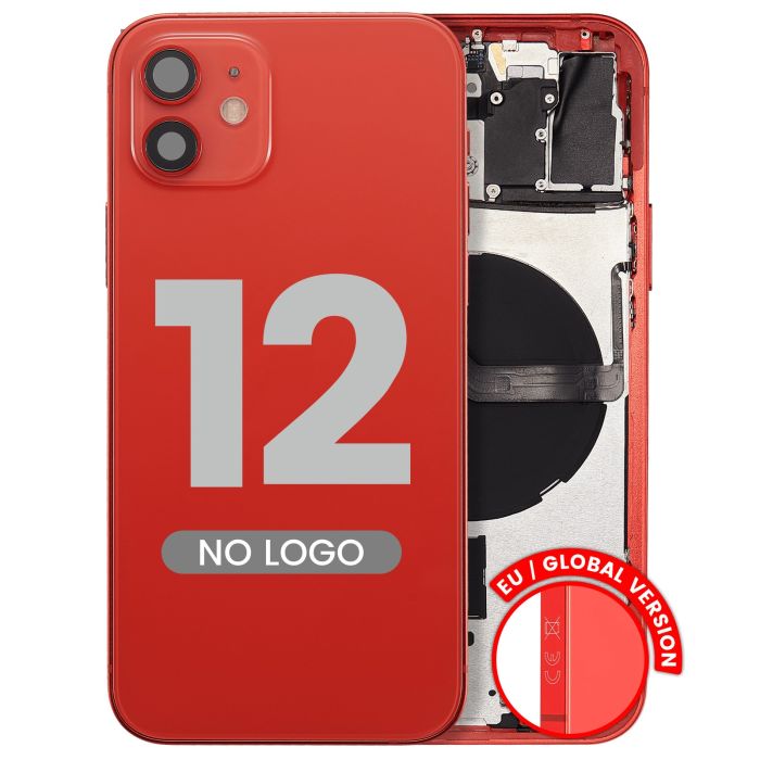Rückgehäuse mit Kleinteilen für iPhone 12 (Aftermarket Plus) (Rot)