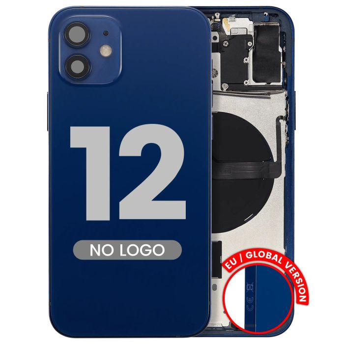 Rückgehäuse mit Kleinteilen für iPhone 12 (Aftermarket Plus) (Blau)