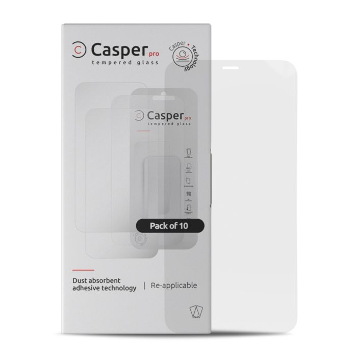 Casper Pro Displayschutzglas für iPhone 12/ 12 Pro (10er Pack) (Transparent)