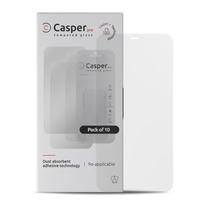 Casper Pro Displayschutzglas für iPhone 12/ 12 Pro (10er Pack) (Matt)