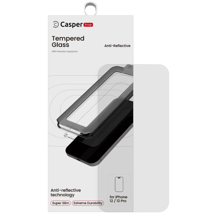 Casper Snap Displayschutzglas für iPhone 12/ 12 Pro (AR Clear)