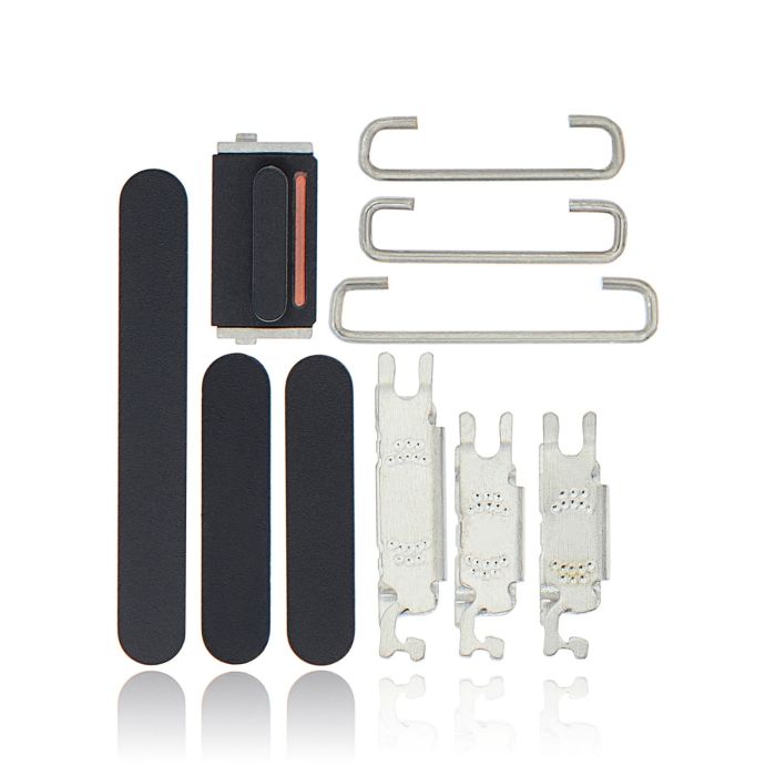 Tasten-Set (Power/ Lautstärke/ Schalter) für iPhone 12 (Schwarz)