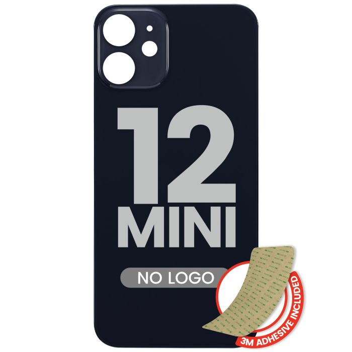 Rückglas mit 3M Klebeband für iPhone 12 Mini (Schwarz)