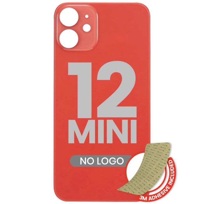 Rückglas mit 3M Klebeband für iPhone 12 Mini (Rot)