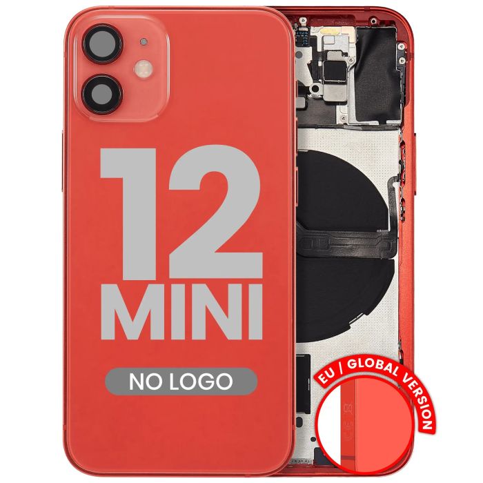 Rückgehäuse mit Kleinteilen für iPhone 12 Mini (Aftermarket Plus) (Rot)