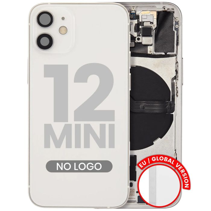 Rückgehäuse mit Kleinteilen für iPhone 12 Mini (Aftermarket Plus) (Weiß)