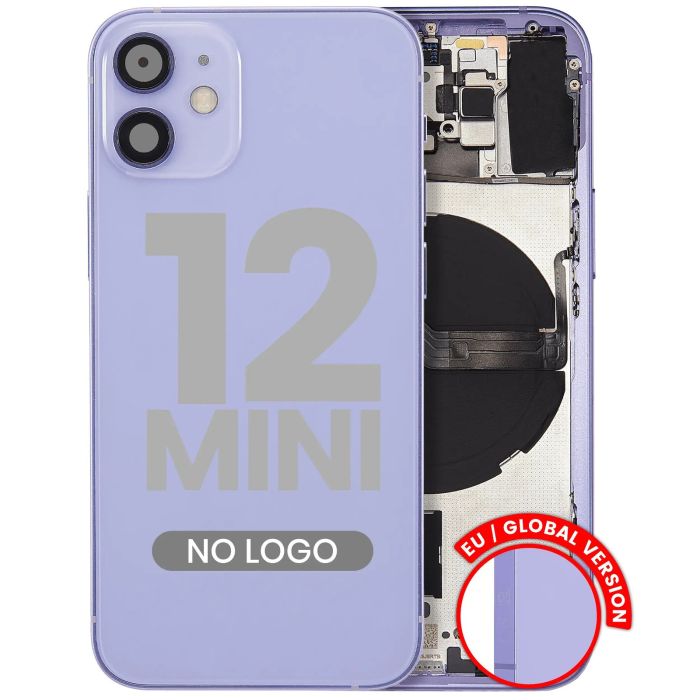 Rückgehäuse mit Kleinteilen für iPhone 12 Mini (Aftermarket Plus) (Lila)