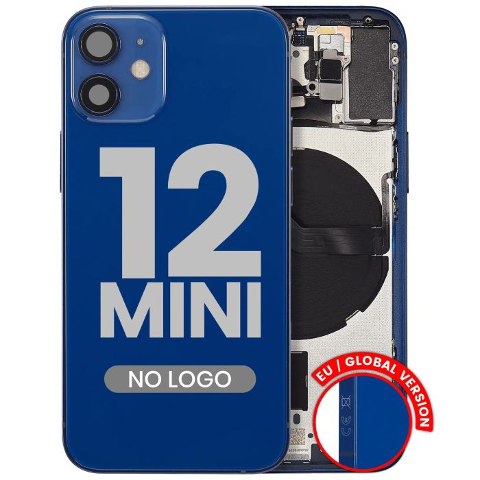 Rückgehäuse mit Kleinteilen für iPhone 12 Mini (Aftermarket Plus) (Blau)