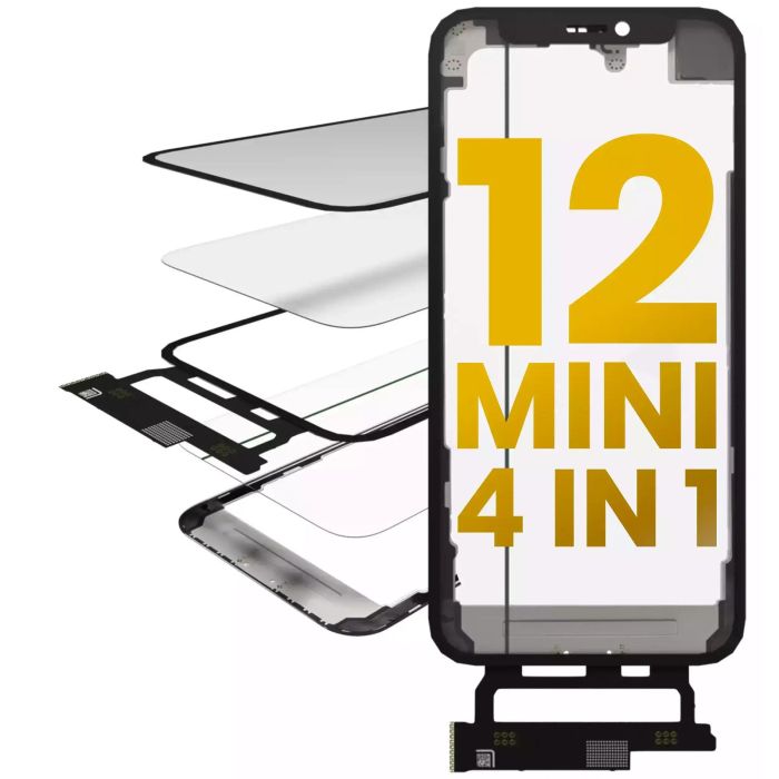 4 in 1 kurz Flex (Digitizer Touch mit Glas + OCA + Rahmen vormontiert) für Nr.13