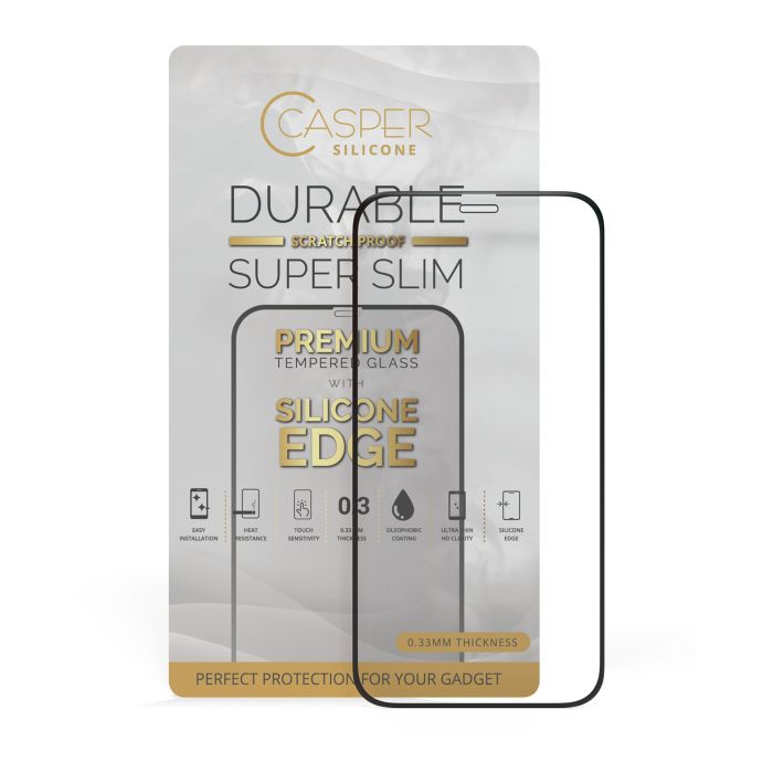 Casper Silicone Displayschutzglas für iPhone 12 Mini (Transparent)