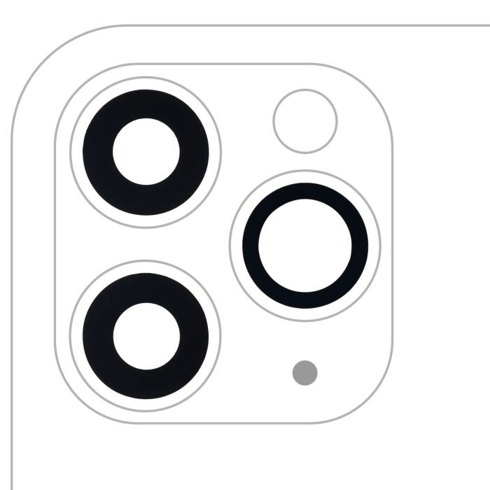 Rückkamera-Linse (nur Glas) mit Kleber für iPhone 11 Pro/ Pro Max