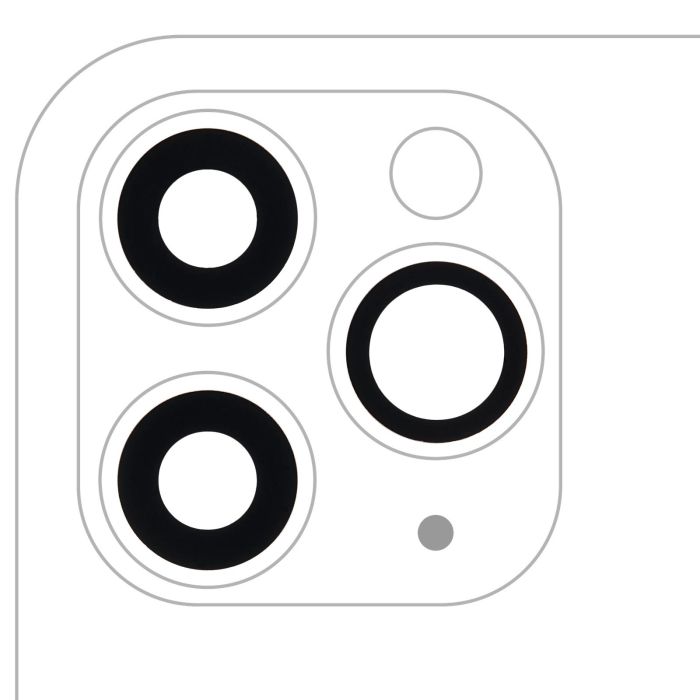 Rückkamera-Linse (nur Glas) mit Kleber für iPhone 11 Pro/ Pro Max (Echt-Saphir)
