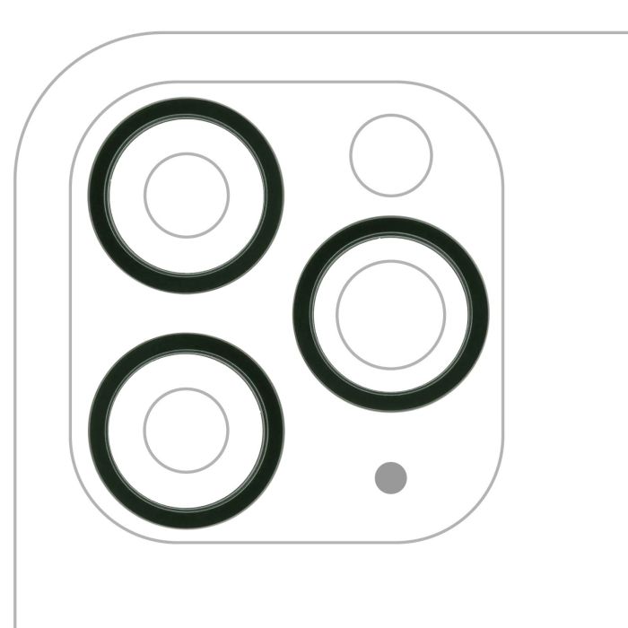Rückkamera Ring nur für iPhone 11 Pro/ 11 Pro Max (Grün) (3-teiliges Set)