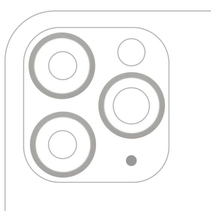 Rückkamera Ring nur für iPhone 11 Pro/ 11 Pro Max (Weiß) (3-teiliges Set)