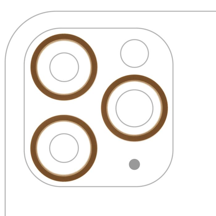 Rückkamera Ring nur für iPhone 11 Pro/ 11 Pro Max (Gold) (3-teiliges Set)