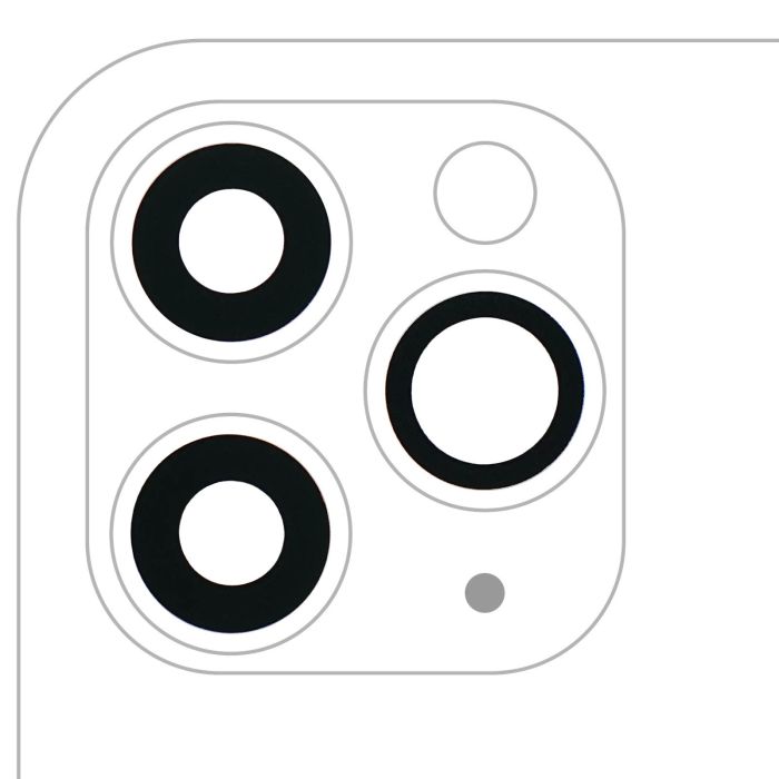 Rückkamera-Linse (nur Glas) mit Kleber für iPhone 11 Pro/ Pro Max (10er Pack)