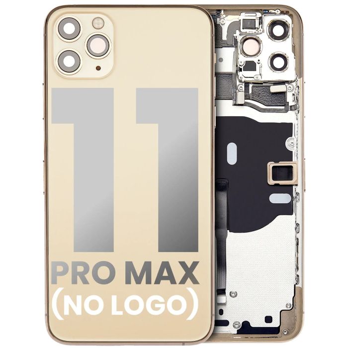 Rückgehäuse mit klein Bauteile vormontiert für iPhone 11 Pro Max (Gold)