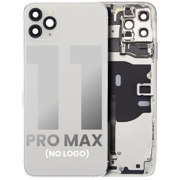 Rückgehäuse mit klein Bauteile vormontiert für iPhone 11 Pro Max (Silber)