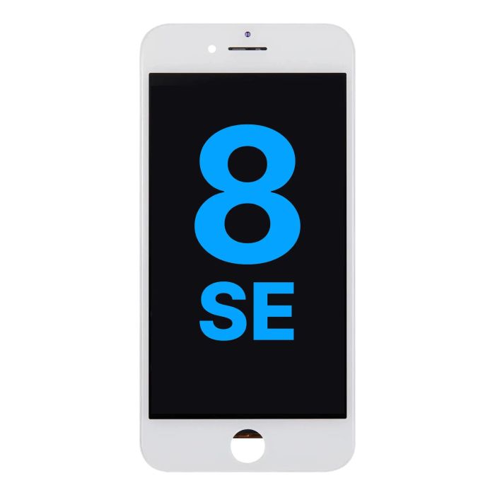 LCD Display mit Stahlplatte für iPhone 8/ SE (2020/ 2022) (Aftermarket) (Weiß)
