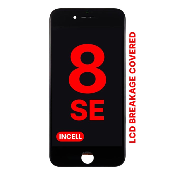 LCD Display mit Stahlplatte für iPhone 8/ SE (Aftermarket Pro XO7 Incell)