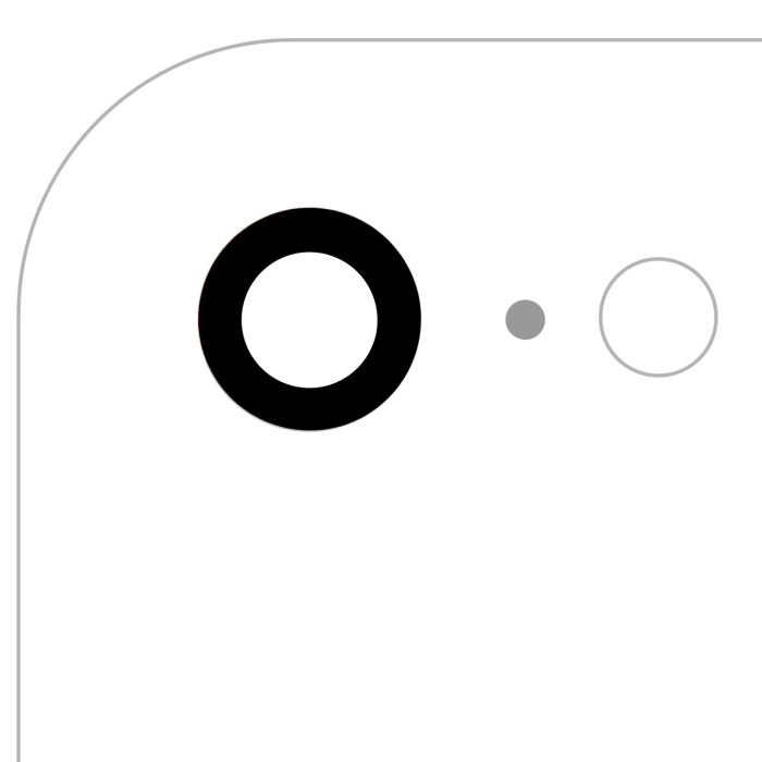 Rückkamera-Linse mit Kleber (Glas nur) für iPhone 7/ 8/ SE (2020)/ SE (2022)