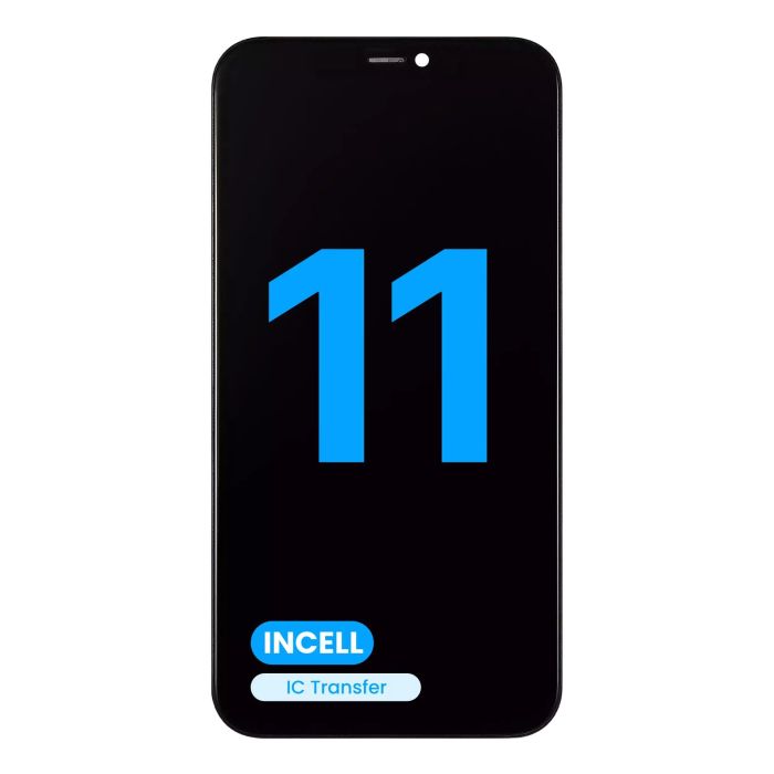 LCD Display mit Stahlplatte vormontiert für iPhone 11 (Aftermarket AQ7/ Incell)