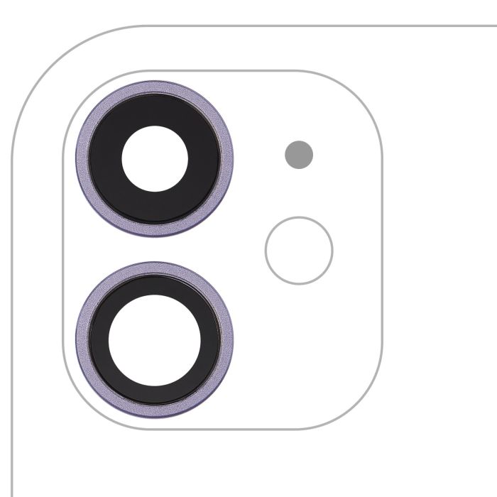 Rückkamera-Linse mit Halterung & Rahmen für iPhone 11 (Echt-Saphir/ Premium)