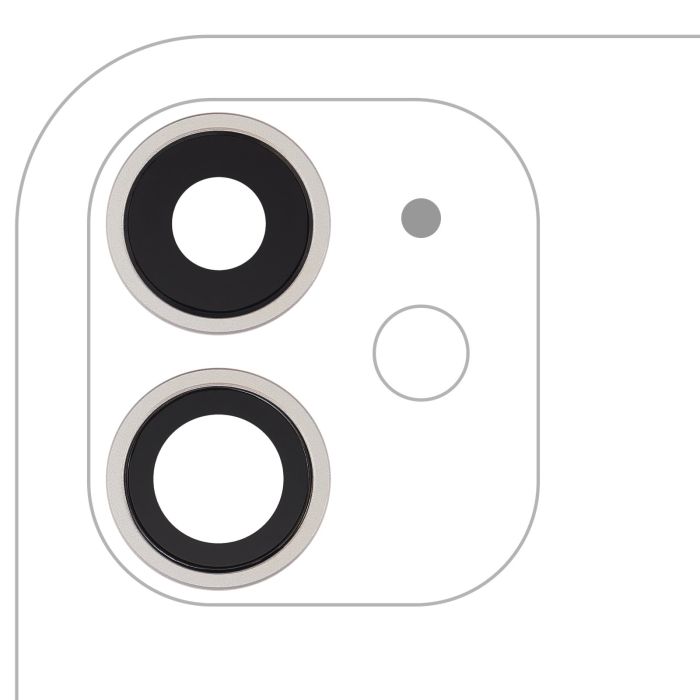 Rückkamera-Linse mit Halterung & Rahmen für iPhone 11 (2-teiliges Set)