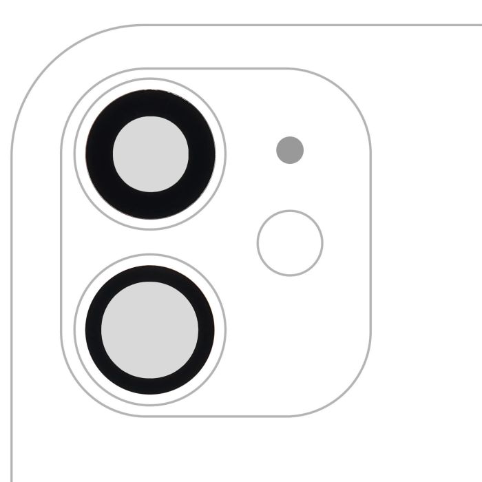 Rückkamera-Linse (nur Glas) mit Kleber für iPhone 11 (Echt-Saphir)
