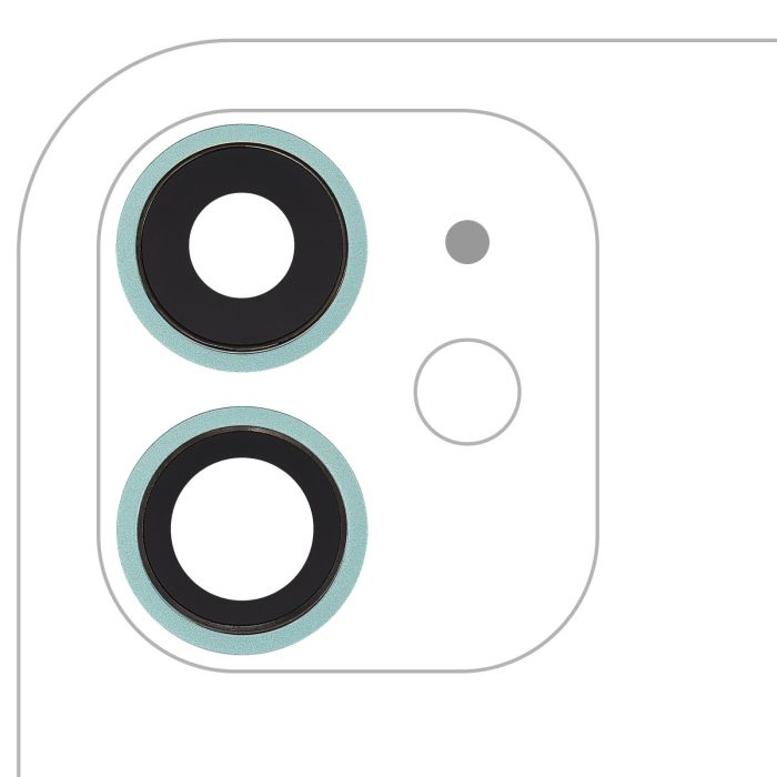 Rückkamera-Linse mit Halterung & Rahmen für iPhone 11 (Grün)