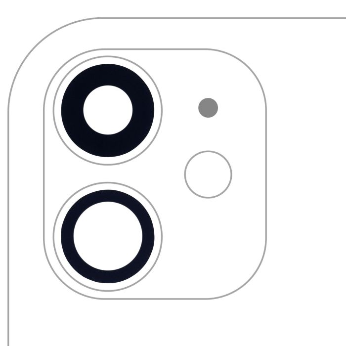 Rückkamera-Linse (nur Glas) mit Kleber für iPhone 11 (Echt-Saphir/ Premium)