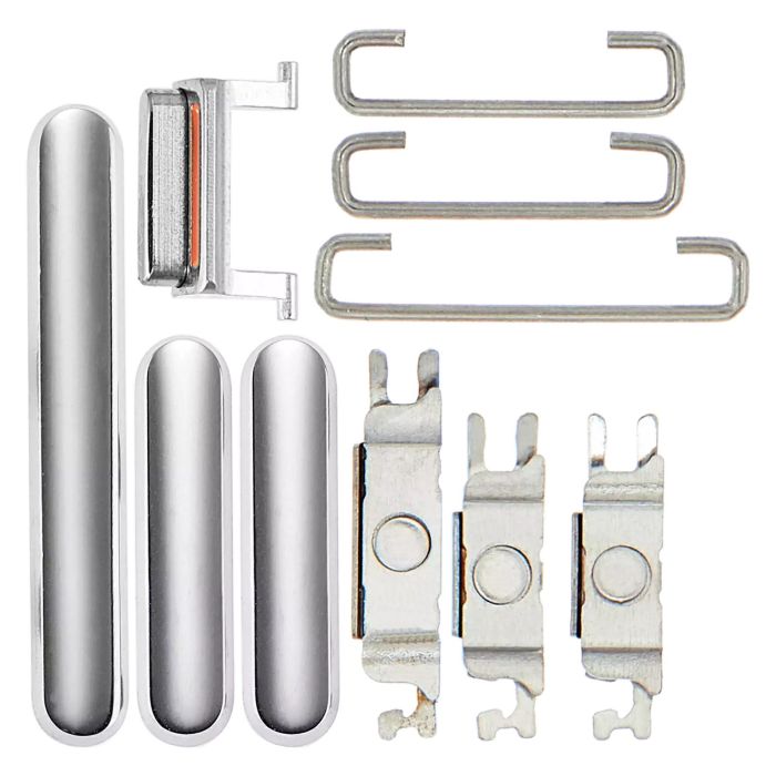 Tasten-Set (Power/ Lautstärke/ Schalter) für iPhone 11 Pro/ 11 Pro Max (Silber)