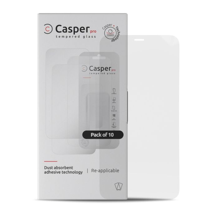 Casper Pro Displayschutzglas für iPhone XR/ 11 (10er Pack) (Transparent)