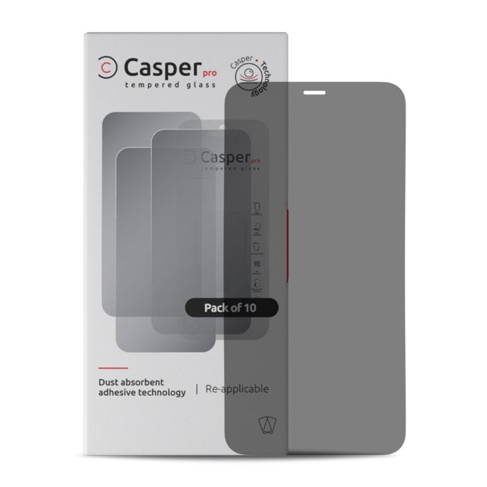 Casper Pro Displayschutzglas für iPhone XR/ 11 (10er Pack) (Privacy)