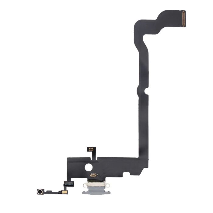 Ladebuchse Flexkabel für iPhone XS Max (Aftermarket) (Silber)
