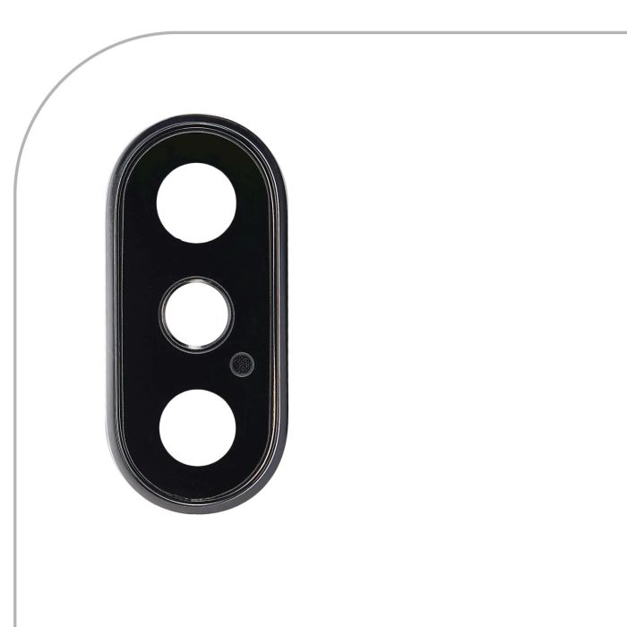 Rückkamera-Linse mit Halterung & Rahmen für iPhone XS/ XS Max (Silber)