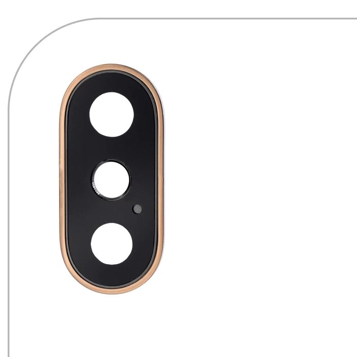 Rückkamera-Linse mit Halterung & Rahmen für iPhone XS/ XS Max (Gold)